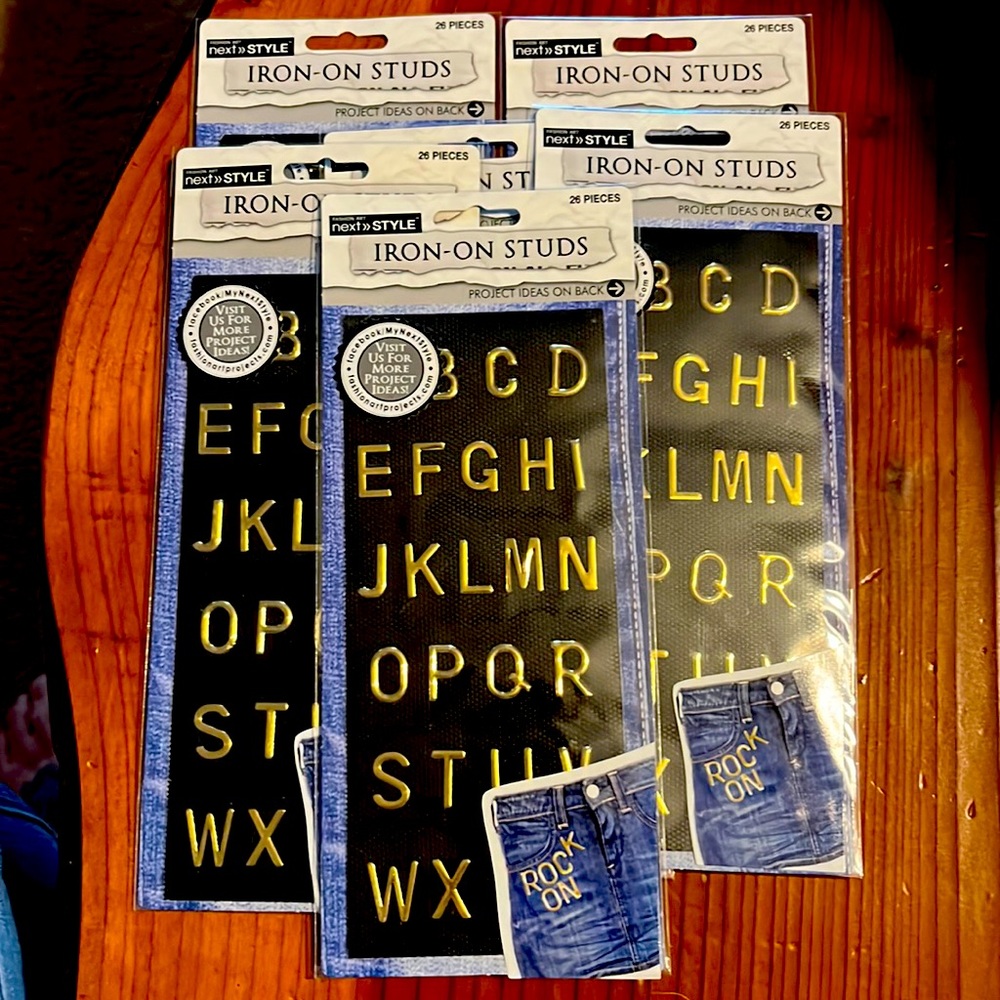 Iron On Gold Letters